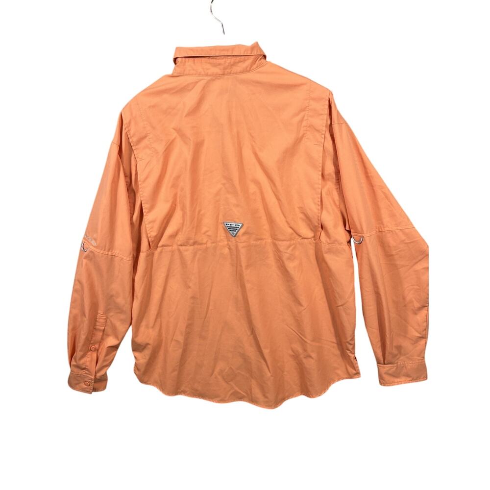Columbia PFG Shirt Mens Large Pink Peach Vented Long Sleeve Fishing - Picture 6 of 9